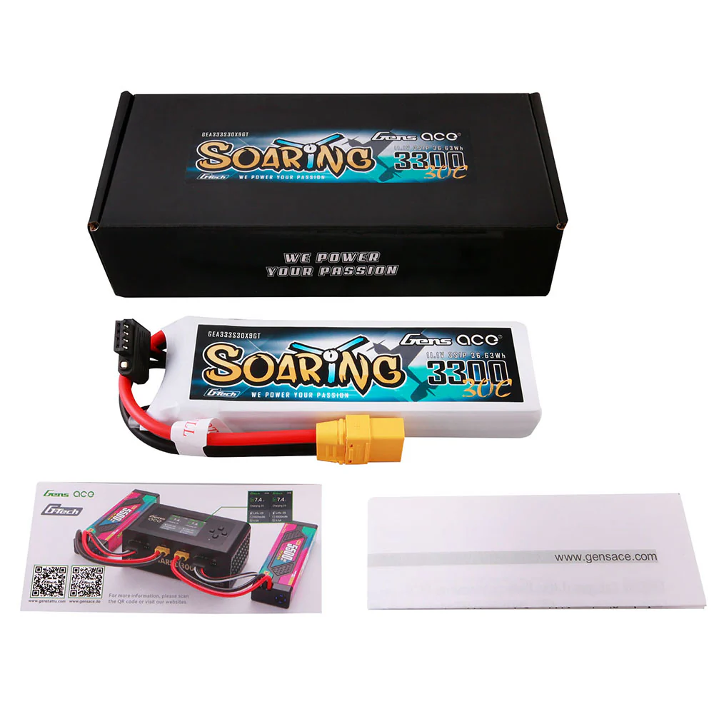 Batería Lipo Gens ace G-Tech Soaring 3S1P 11.1V 3300mAh 30C