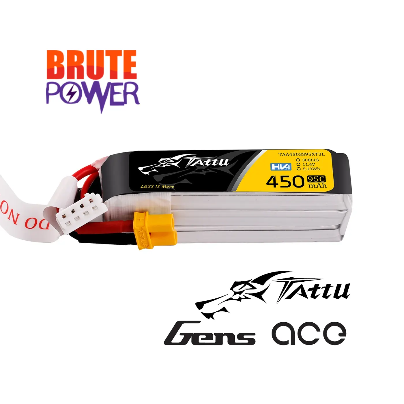 batería Lipo HV Tattu 3S 450mAh 95C
