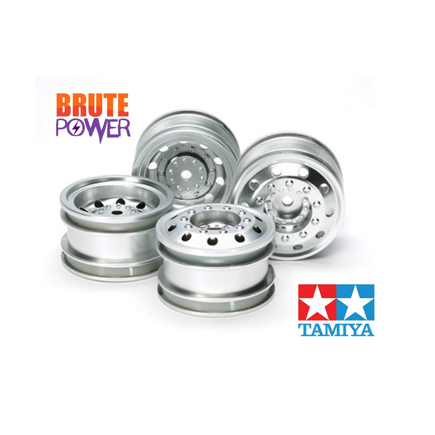 Llantas plateadas para Tamiya Euro Trucks