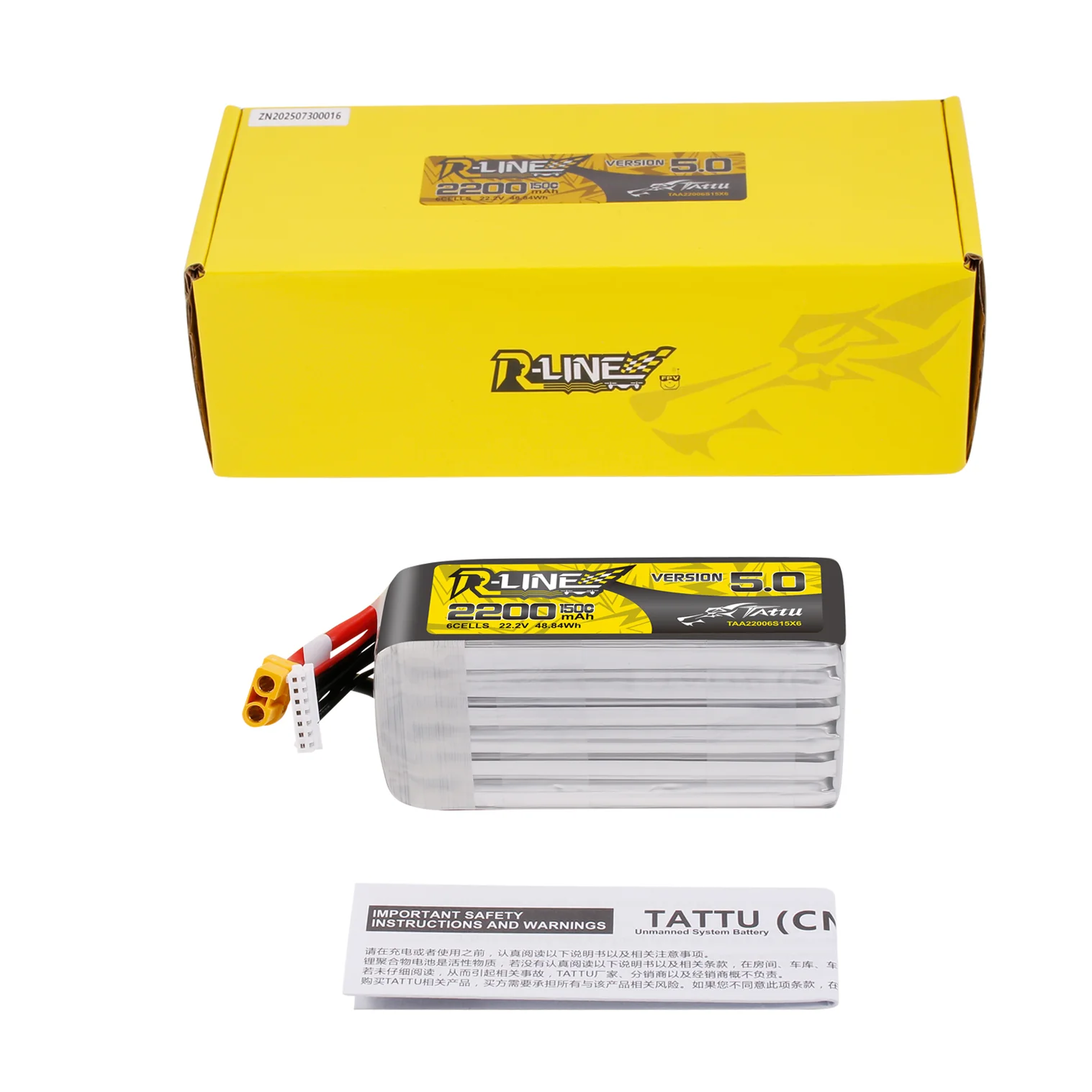batería LiPo Tattu R-Line V5 6S 2200mAh 150C
