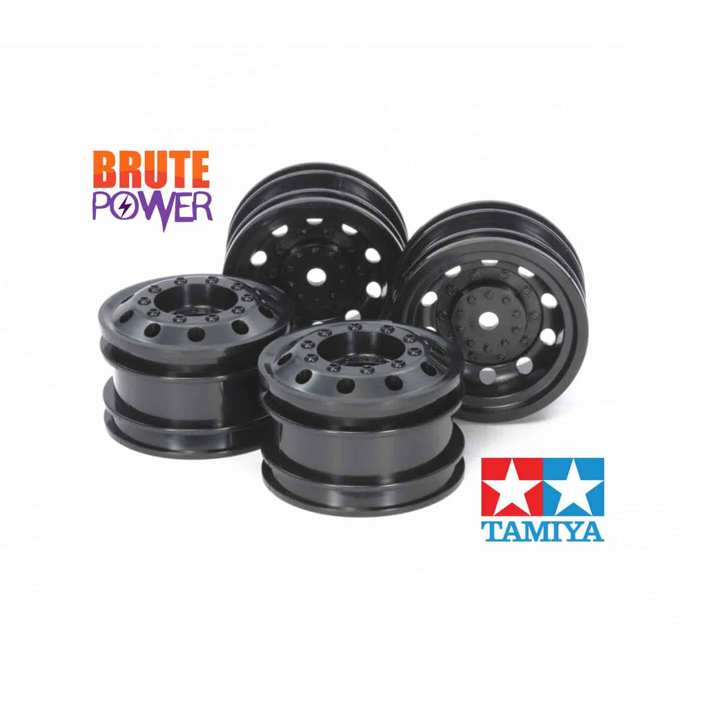 llantas negras para Tamiya Euro Trucks