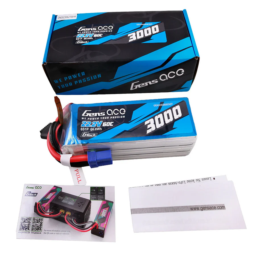 Batería Lipo Gens Ace 6s 3000mAh