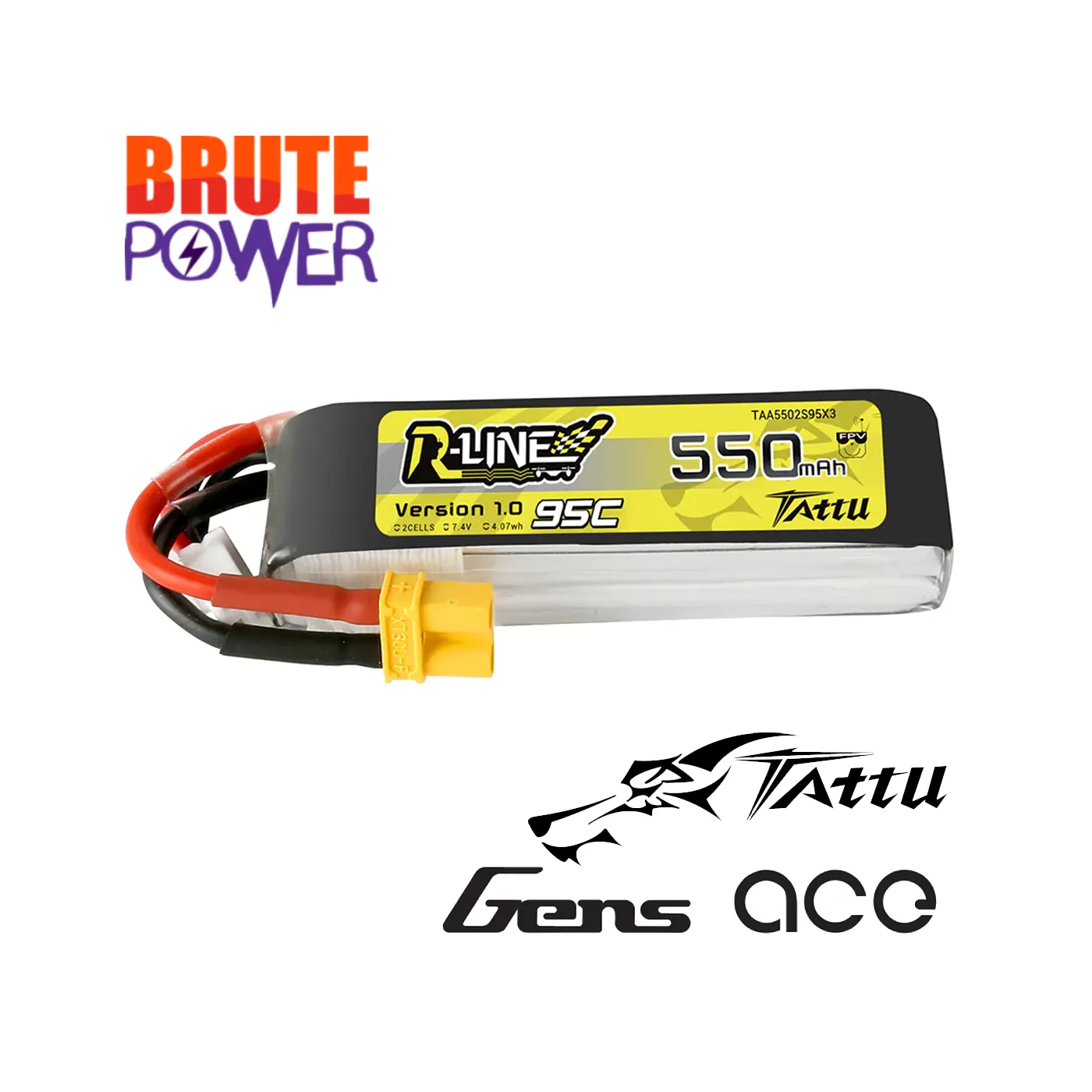 batería lipo Tattu R-Line 2S 550mAh 95C